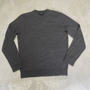 Nordstrom 100% Merino Wool Crewneck Sweater Grey Size Small